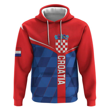 Custom Croatia Football Hoodie Hrvatska Nogometna Reprezentacija LT18