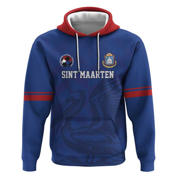 Custom Sint Maarten Football Blue Version Hoodie Go Champion LT18