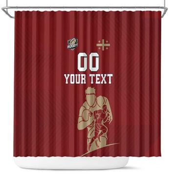 Custom Georgia Rugby Shower Curtain The Lelos Go Champions LT18