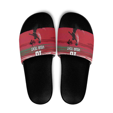 Hungary Basketball Custom Slide Sandals Come On Magyars Grunge Style LT18
