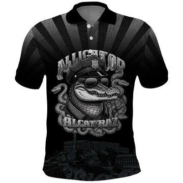 Alligator Alcatraz Police Polo Shirt Prison Florida Everglades LT18