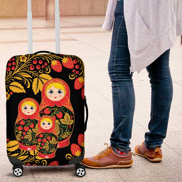 Russian Matryoshka Doll Luggage Cover Khokhloma Patterns LT18