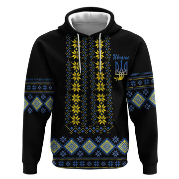 Yellow Ukraine Folk Patterns Hoodie LT18