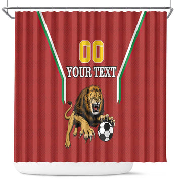 Custom Bulgaria Football Shower Curtain The Lions Come Champions Red Version LT18