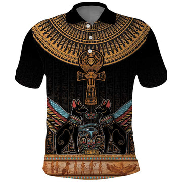 Ankh Egypt Polo Shirt Ankh Egyptian Hieroglyphs Alphabet LT18