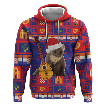 Croatia Christmas Hoodie Kuna Zlatica Merry Xmas LT18