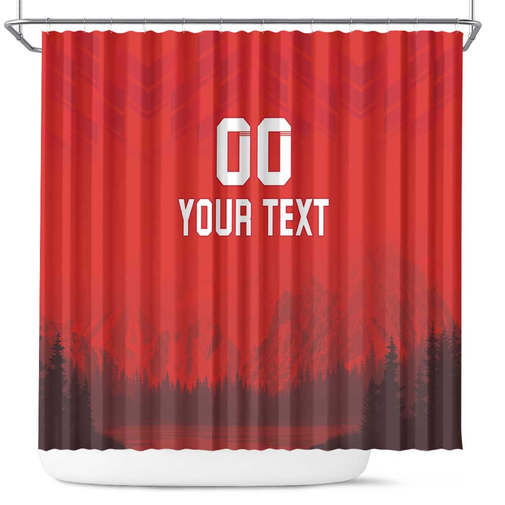Custom Switzerland Football Shower Curtain Red Crosses Go Champions LT18