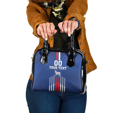 Custom Faroe Islands Football Shoulder Handbag Go Champion Blue Version LT18