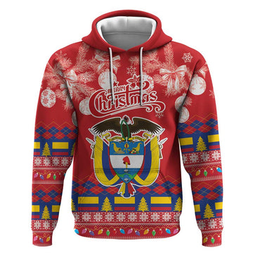 Colombia Christmas Hoodie Libertad y Orden With Feliz Navidad LT18