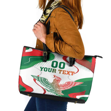 Custom Mexico Independence Day Leather Tote Bag Monumento A La Independencia LT18