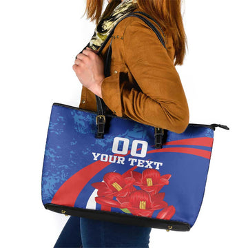 Custom Chile Lapageria Leather Tote Bag With Grunge Style LT18