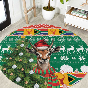 South Africa Springbok Round Carpet Christmas Tree - Lightning Art LT18