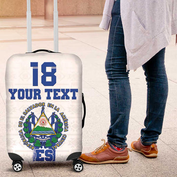Custom El Salvador Football Luggage Cover La Selecta Sporty Style LT18