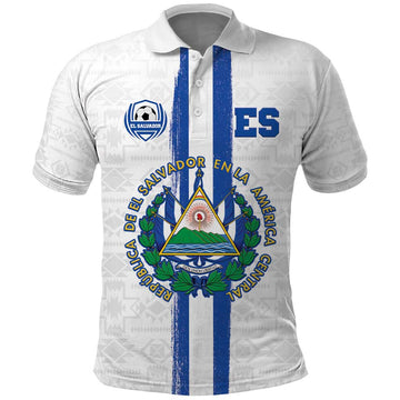 Custom El Salvador Football Polo Shirt La Selecta Sporty Style LT18