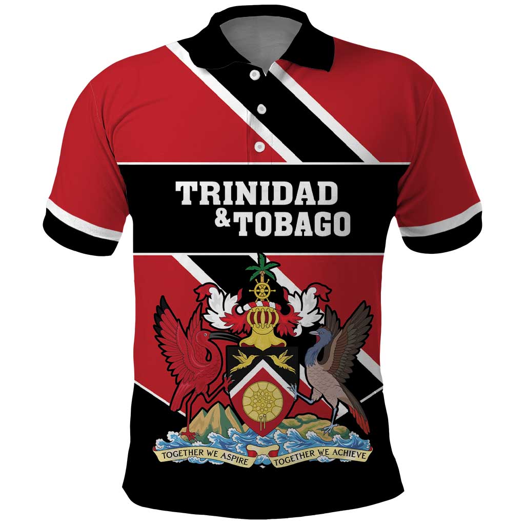 Custom Trinidad and Tobago Polo Shirt Together We Aspire Together We Achieve LT18