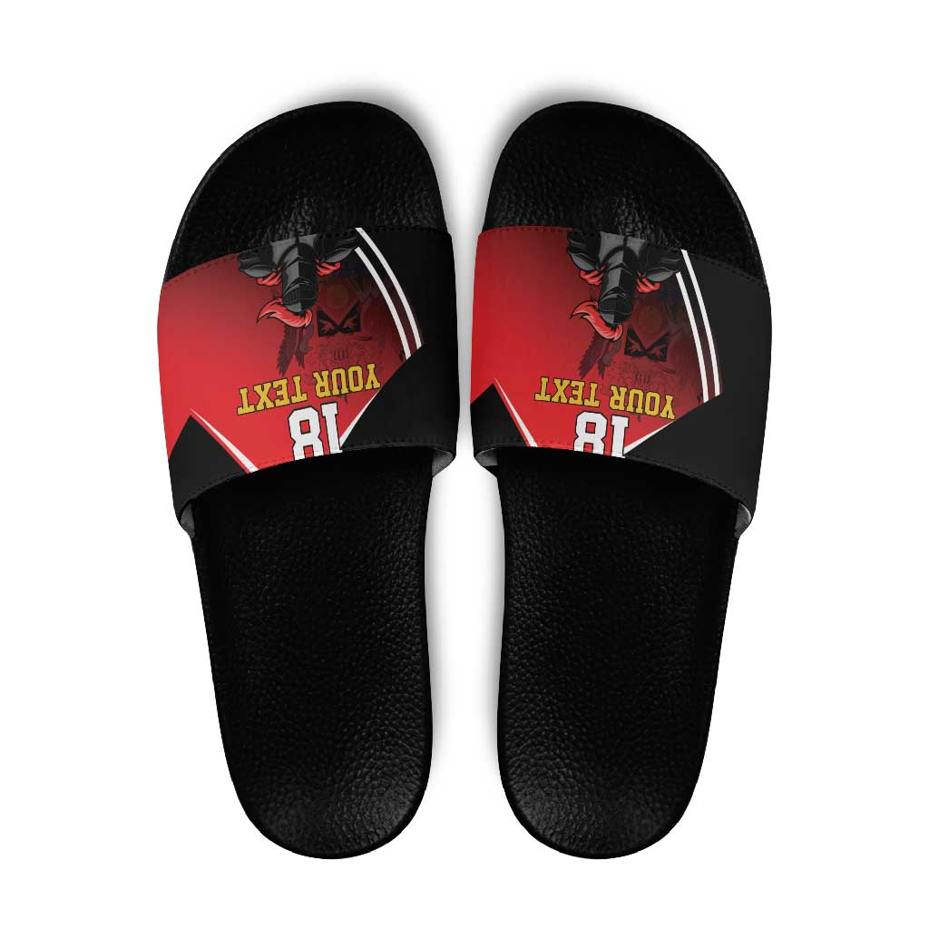 Custom Trinidad and Tobago Cricket Knight Riders Slide Sandals Go Champion LT18