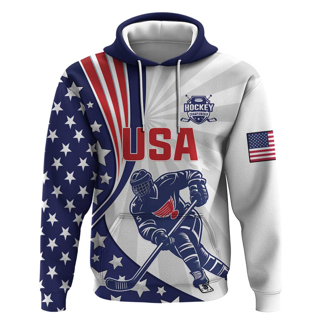 Custom United States Ice Hockey Hoodie USA Go Champions LT18