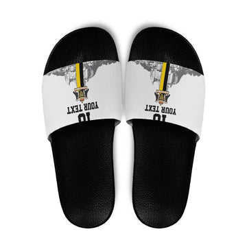 Custom Cornwall Football Slide Sandals Mont Saint Michel LT18