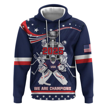 United States Ice Hockey Hoodie USA We Are Champions 2025 LT18