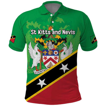 Personalized Saint Kitts And Nevis Polo Shirt Country Above Self LT18