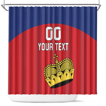 Custom Liechtenstein Football Shower Curtain Come On The Blue-Reds LT18