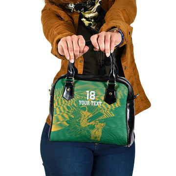 Custom Cricket South Africa Shoulder Handbag Proteas Go Champion Green Version LT18