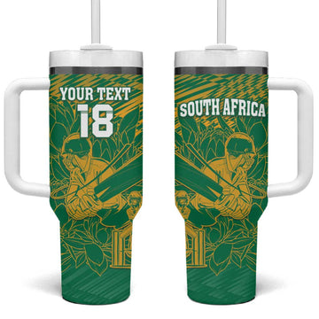 Cricket South Africa Custom Tumbler With Handle Green Version Proteas LT18