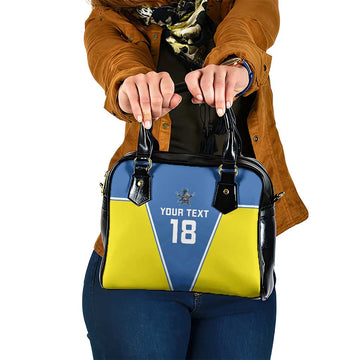 Custom West Knights of Yorkshire Shoulder Handbag Skate Hard Hit Harder Blue Version LT18