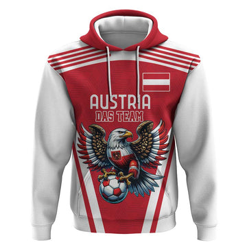 Custom Austria Football Hoodie Das Team With Eagle Mascot LT18