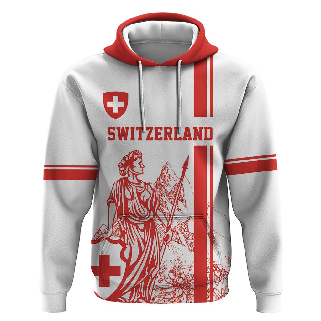 Custom Switzerland Football Hoodie Confoederatio Helvetica LT18