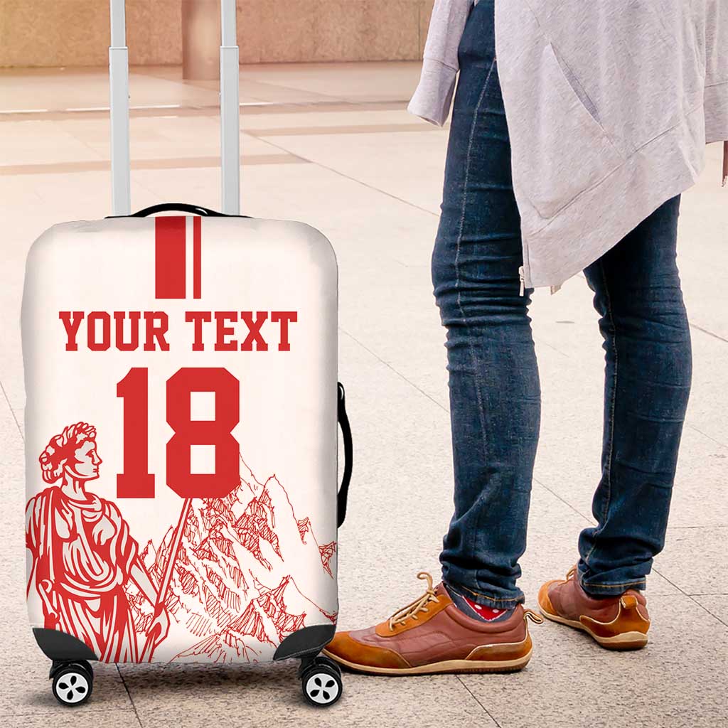Custom Switzerland Football Luggage Cover Confoederatio Helvetica LT18