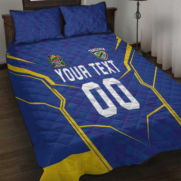 Custom Afro Tanzania Football Quilt Bed Set Taifa Stars Go Champion LT18