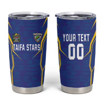 Custom Afro Tanzania Football Tumbler Cup Taifa Stars Go Champion LT18