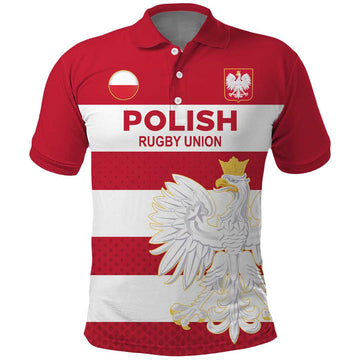 Custom Poland Rugby Polo Shirt Bia?o-czerwoni Go Champion LT18