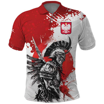 Polish Winged Hussar Polo Shirt Grunge Style LT18