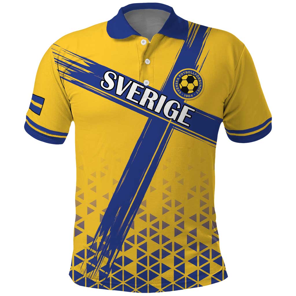 Custom Sweden Football Polo Shirt Sveriges herrlandslag i fotboll LT18
