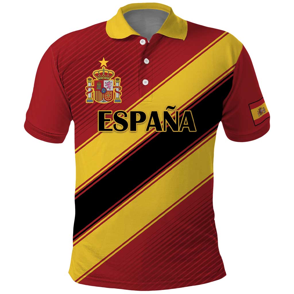 Custom Spain Football Polo Shirt Come On La Roja Sporty Style LT18