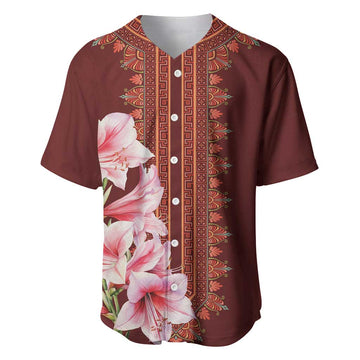 Africa Dashiki Baseball Jersey With Belladonna Lily LT18
