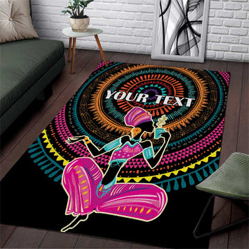 Personalized Africa Area Rug Beautiful Black Woman LT18