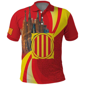 Catalonia Spain Polo Shirt Basilica de la Sagrada Familia LT18
