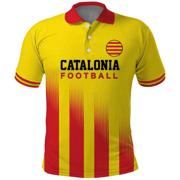 Custom Catalonia Football Polo Shirt Seleccio de futbol de Catalunya LT18