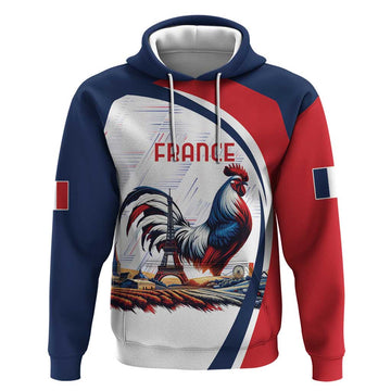Personalized France Hoodie French Rooster With Eiffel Tower LT18