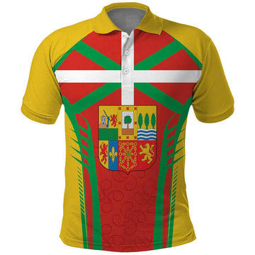 Basque Country Polo Shirt Zazpiak Bat Flag Style LT18