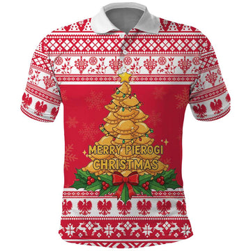 Poland Christmas Polo Shirt Oh Pierogi Tree LT18