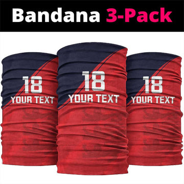 Custom Bailiwick of Jersey Cricket Neck Gaiter Jer Lions Champion Red Version LT18