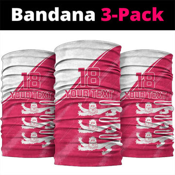 Custom Bailiwick of Jersey Cricket Neck Gaiter Jer Lions Champion Pink Version LT18