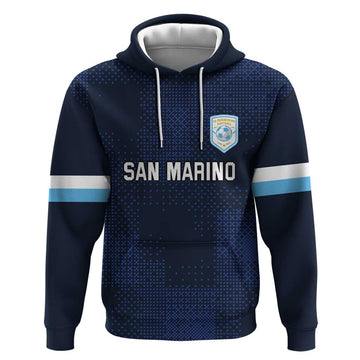 Custom San Marino Football Hoodie La Serenissima Pixellated Pattern LT18