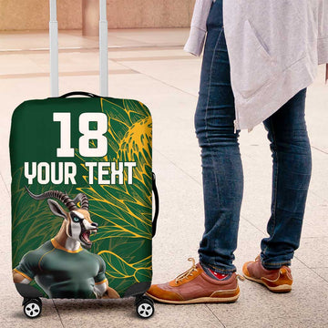 Custom Rugby South Africa Luggage Cover Springboks Mascot LT18