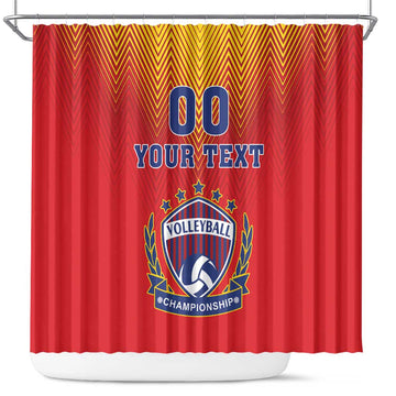 Custom Romania Volleyball Shower Curtain Sporty Style LT18