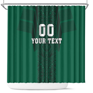 Custom Mexico Football Shower Curtain El Tricolor Go Champions Aztec Pattern LT18